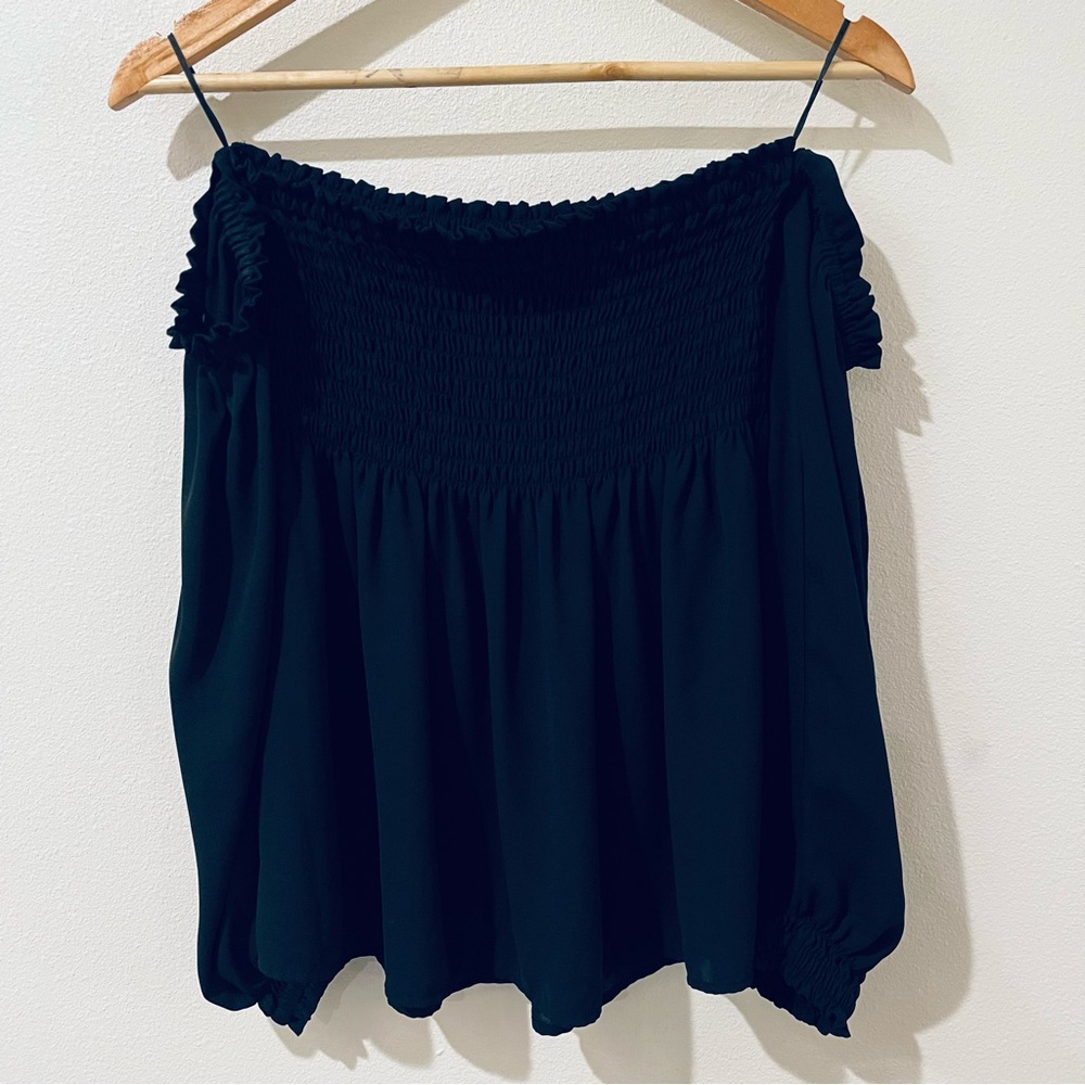 Express Black Ruched Top Size Small